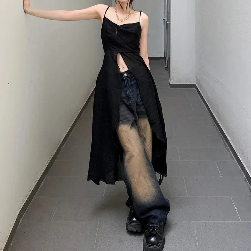 Y2K Dress-Like Strap Top