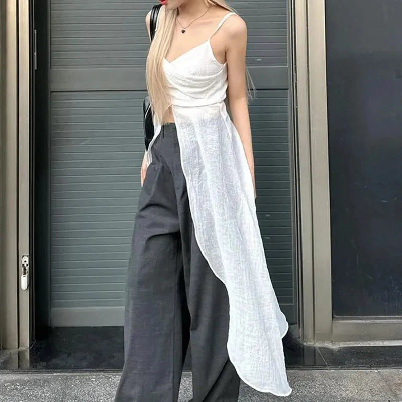 Y2K Dress-Like Strap Top