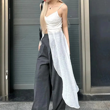 Y2K Dress-Like Strap Top