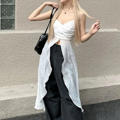 Y2K Dress-Like Strap Top