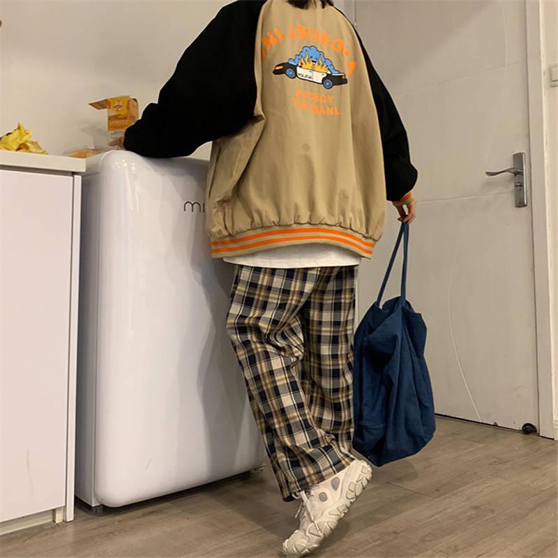 Y2K Elasticated Waist Checkered Sweatpants