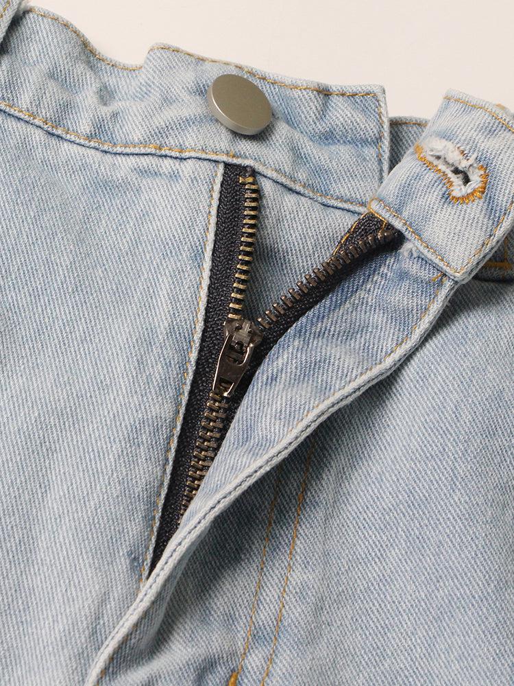 Y2K Embellished Cut-Out Jeans