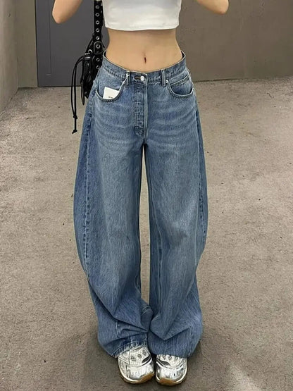 Y2K Embroidered Baggy Jeans