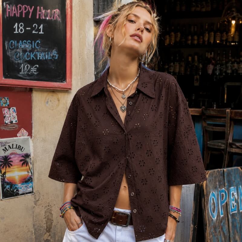 Y2K Eyelet Shirt