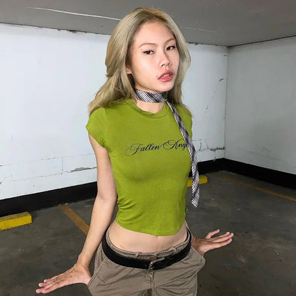 Y2K Fallen Angels Crop Top