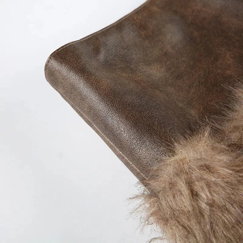 Faux Fur Mini Skirt