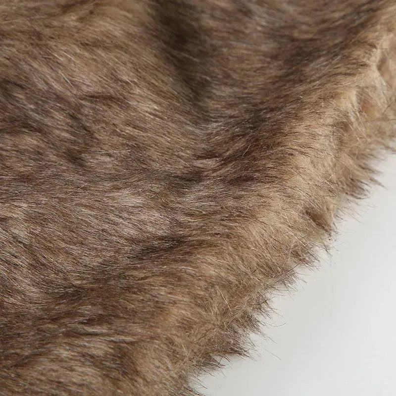 Faux Fur Mini Skirt