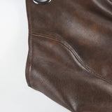 Faux Leather Halter Top