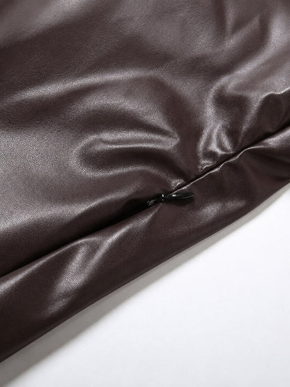 Y2K Faux Leather Top