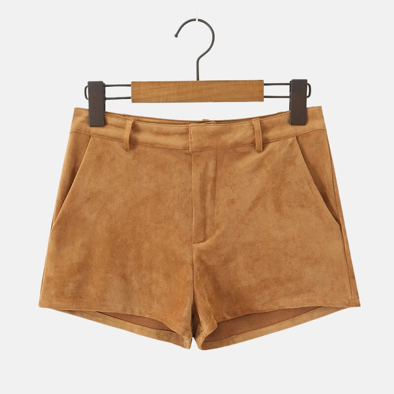Y2K Faux Suede Shorts
