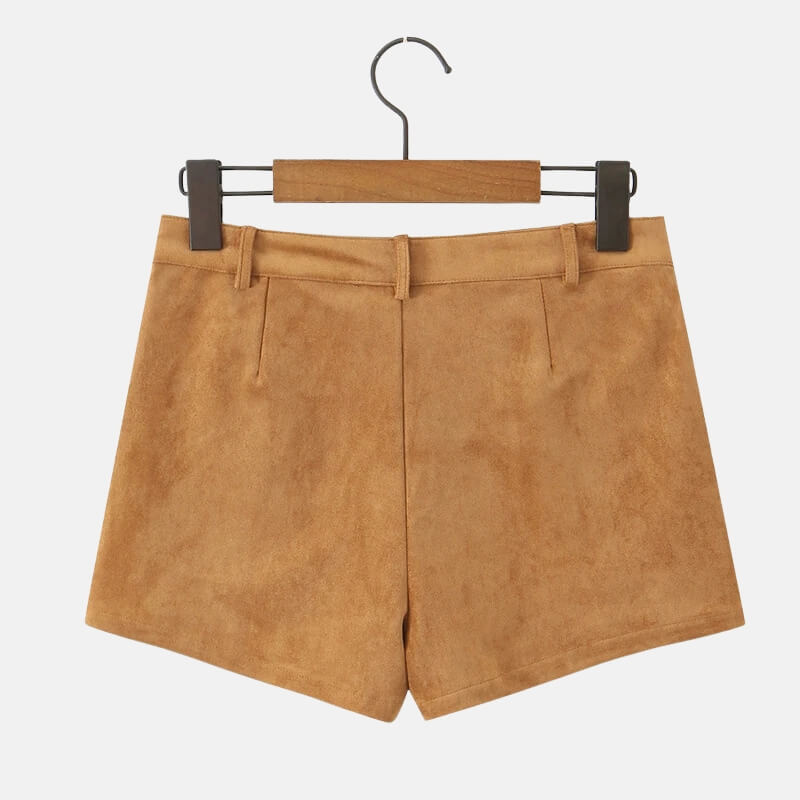 Y2K Faux Suede Shorts