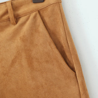 Y2K Faux Suede Shorts