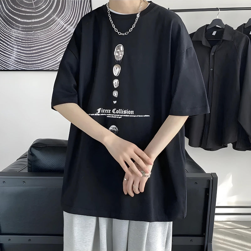 Y2K Fierce Collision Oversized Tee