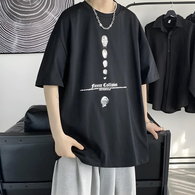 Y2K Fierce Collision Oversized Tee
