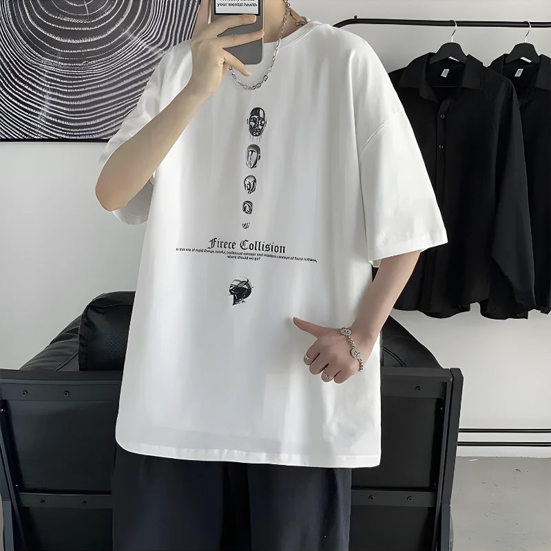 Y2K Fierce Collision Oversized Tee