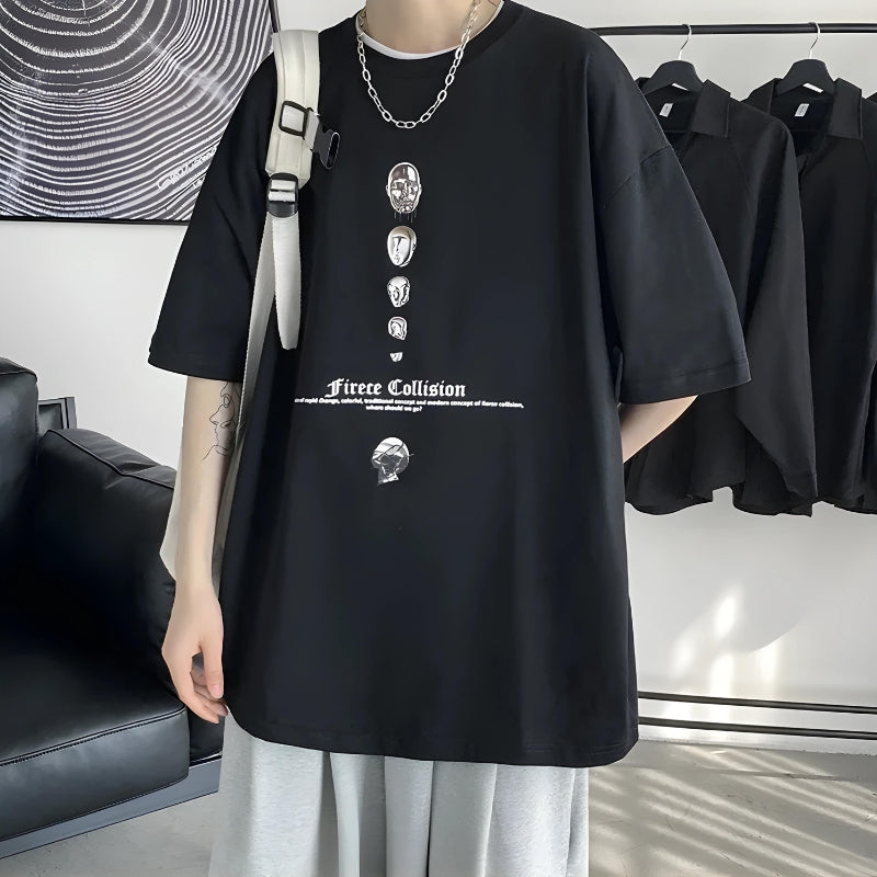 Y2K Fierce Collision Oversized Tee