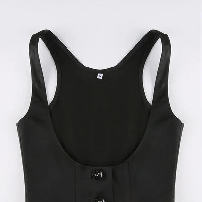 Y2K Fitted Button Up Vest