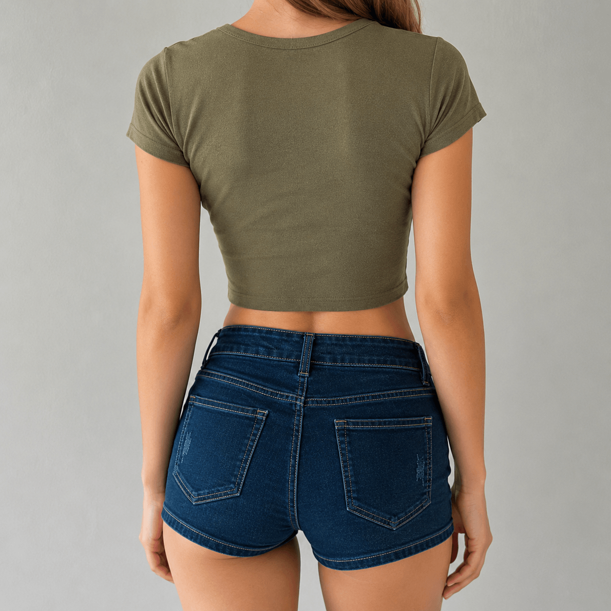 Y2K Fitted Denim Mini Shorts