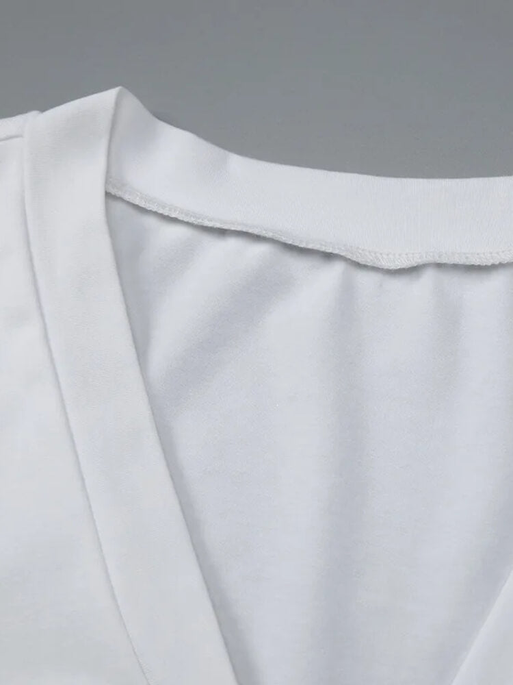 Y2K Fitted V Neck Tee