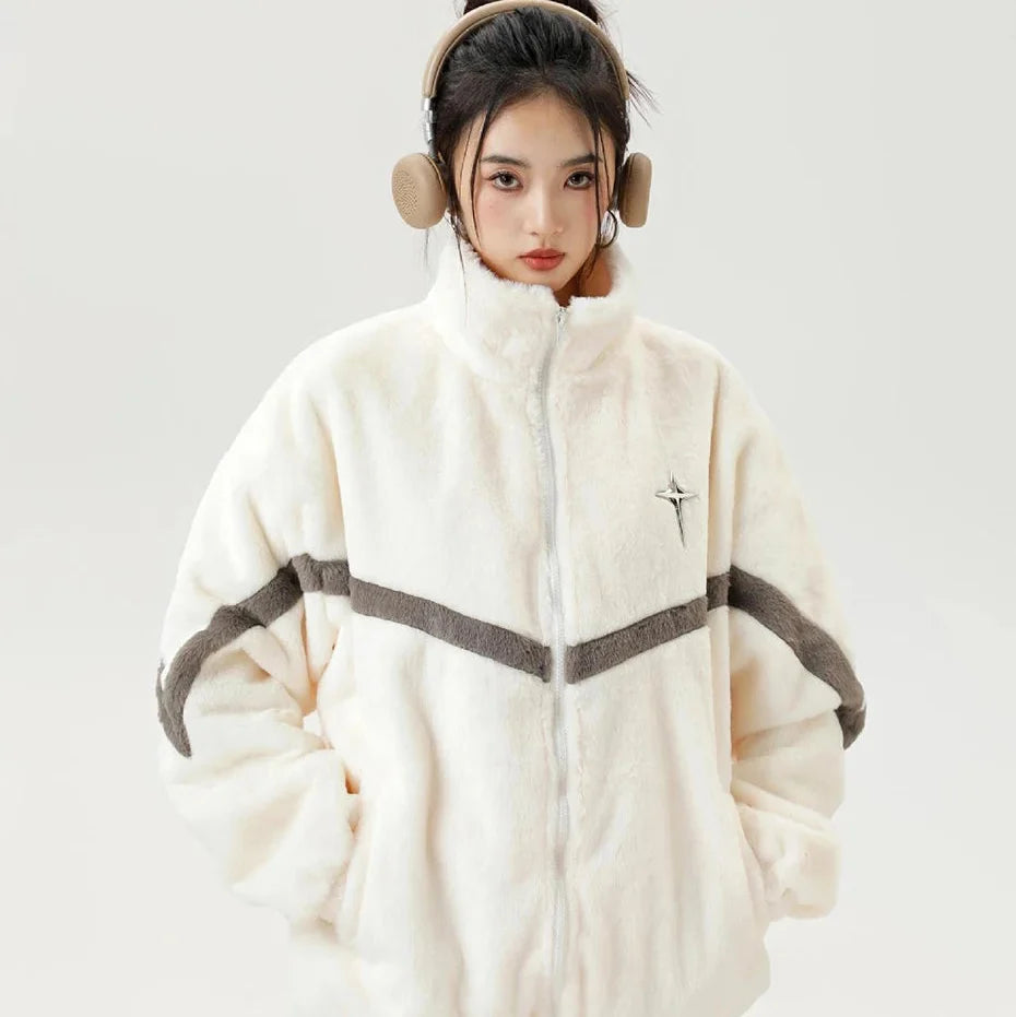 Y2K Fleece Zip-Up Jacket