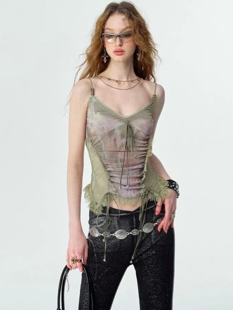 Y2K Floral Cami Top