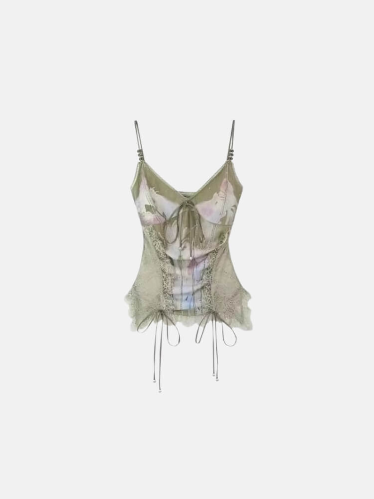 Y2K Floral Cami Top