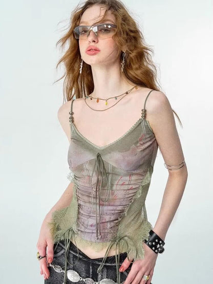 Y2K Floral Cami Top