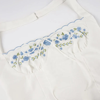 Y2K Floral Halter Corset Top