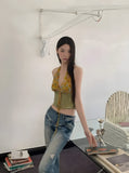 Floral Halter Neck Crop Top
