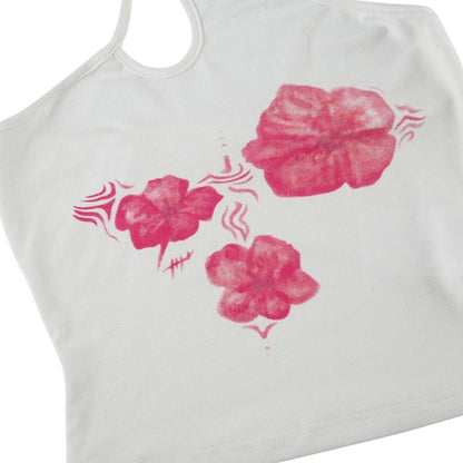 Y2K Floral Halter Neck Top