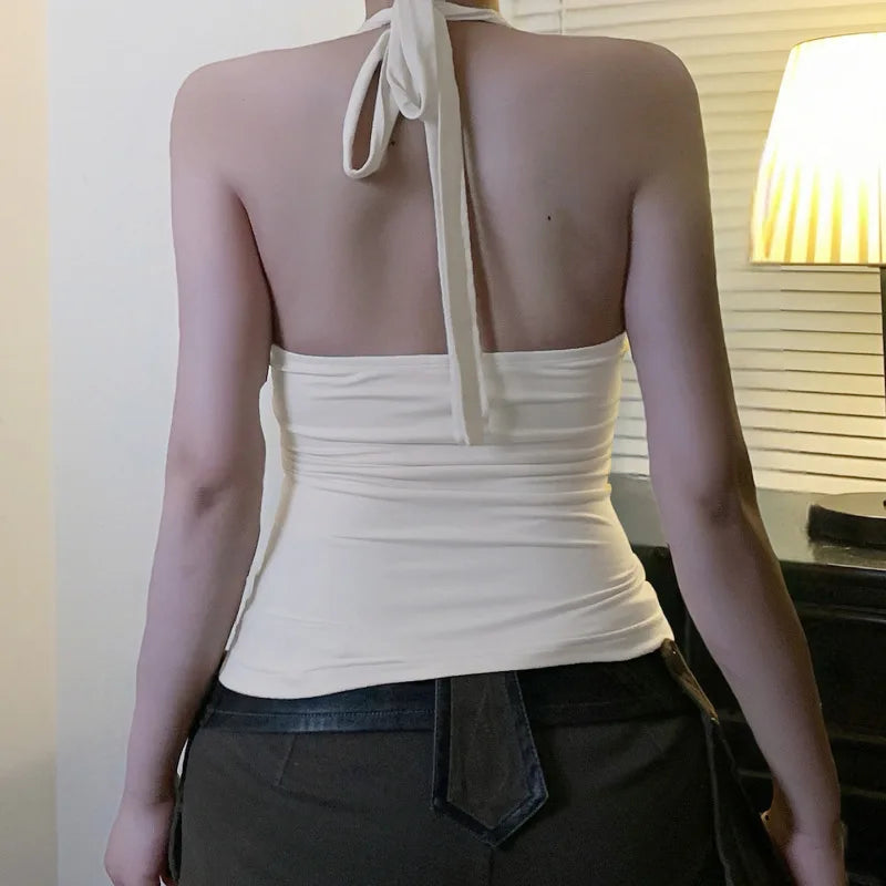 Y2K Floral Halter Top