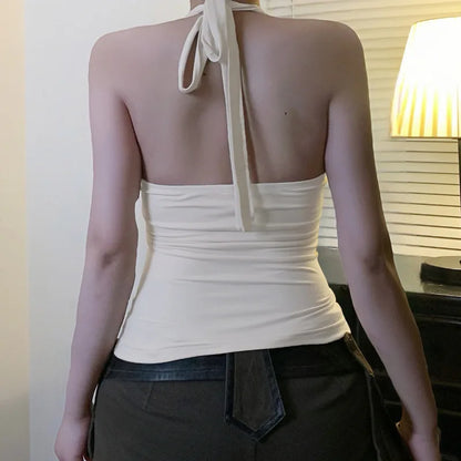 Y2K Floral Halter Top