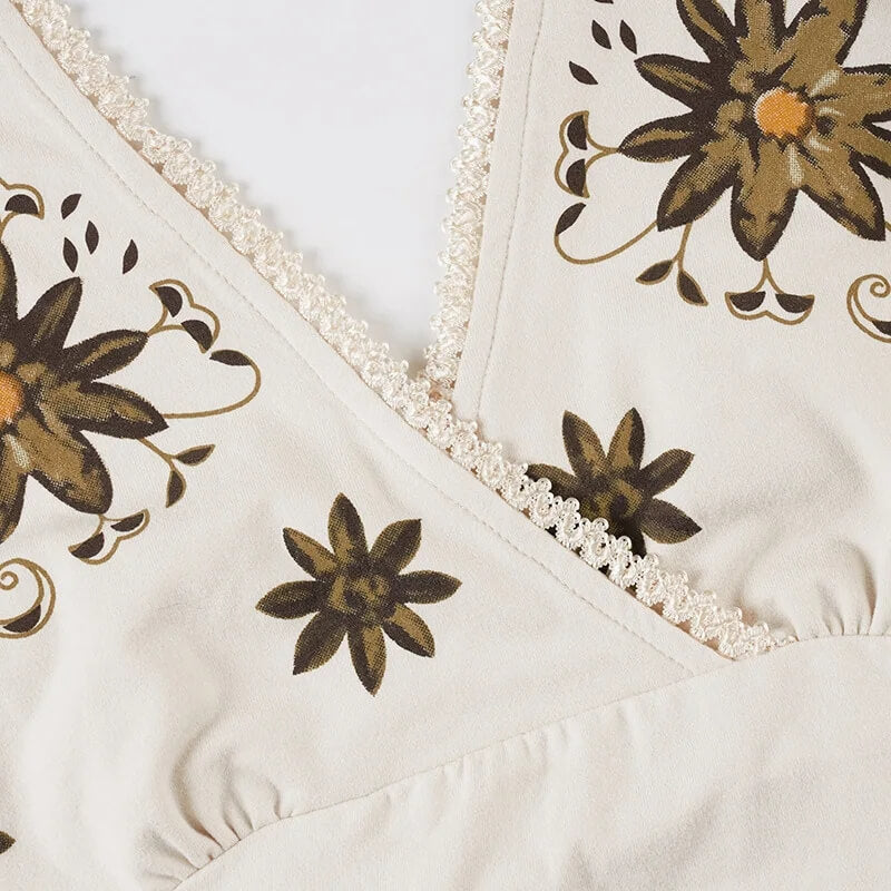 Y2K Floral Halter Top