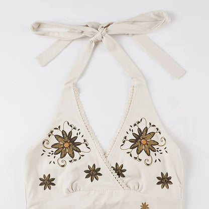 Y2K Floral Halter Top