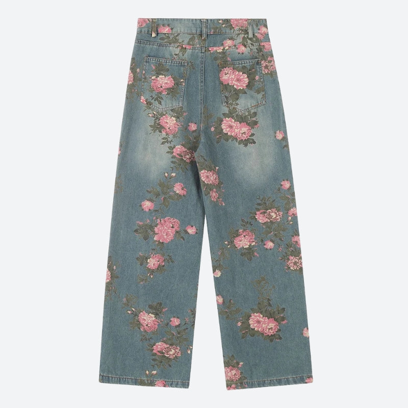Y2K Floral Jeans