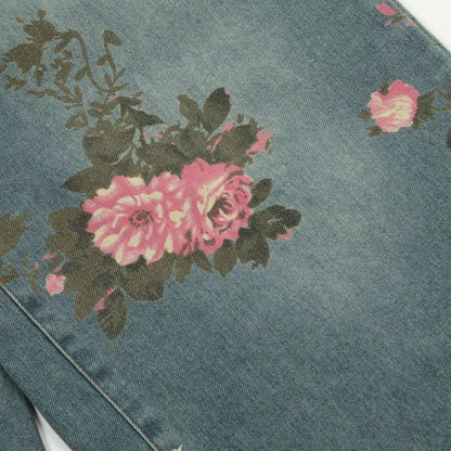 Y2K Floral Jeans