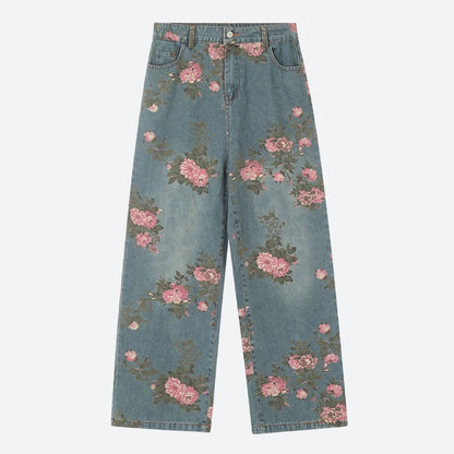 Y2K Floral Jeans