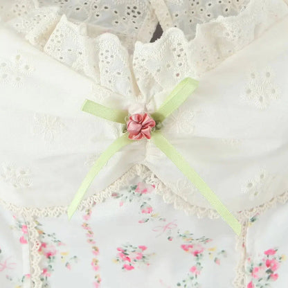 Floral Lace Trim Camisole Top