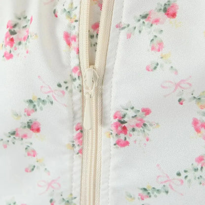 Y2K Floral Lace Trim Cami Top