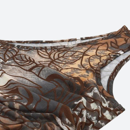 Y2K Floral One Shoulder Top