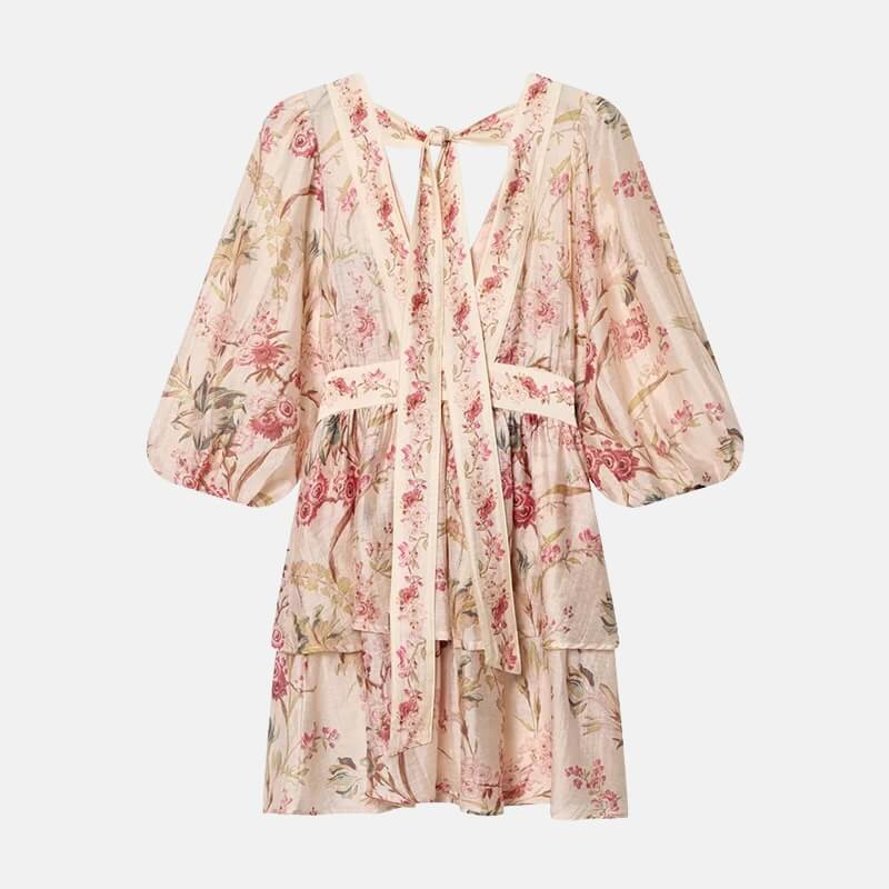 Y2K Flowy Tiered Mini Dress
