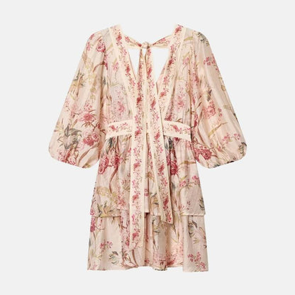 Y2K Flowy Tiered Mini Dress