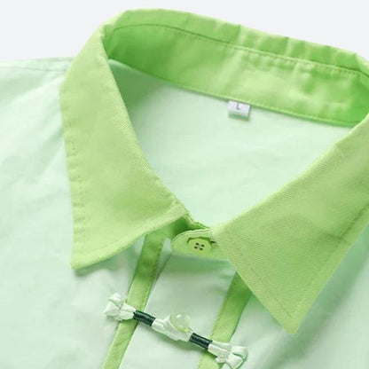 Y2K Frog Button Shirt