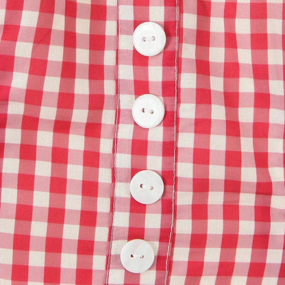 Y2K Gingham Halter Mini Dress