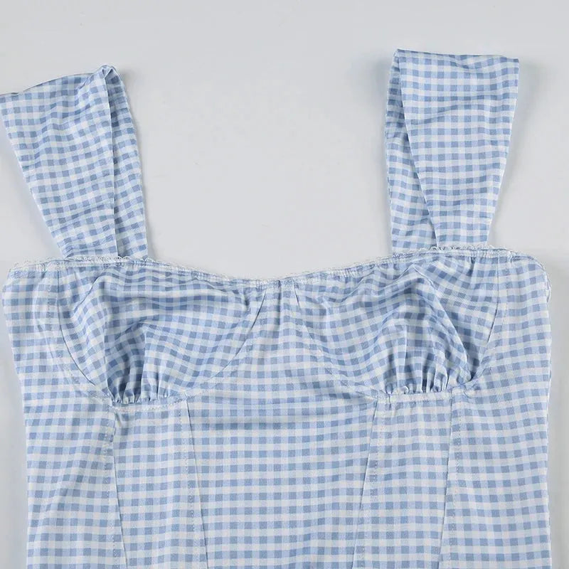 Y2K Gingham Top