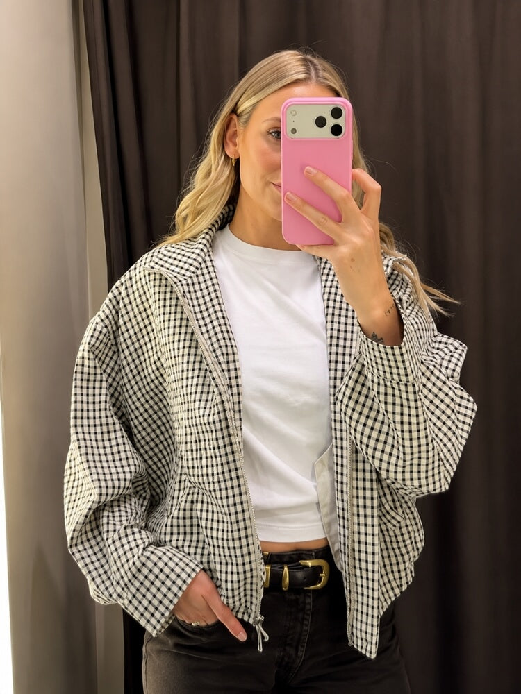 Y2K Gingham Zip Jacket