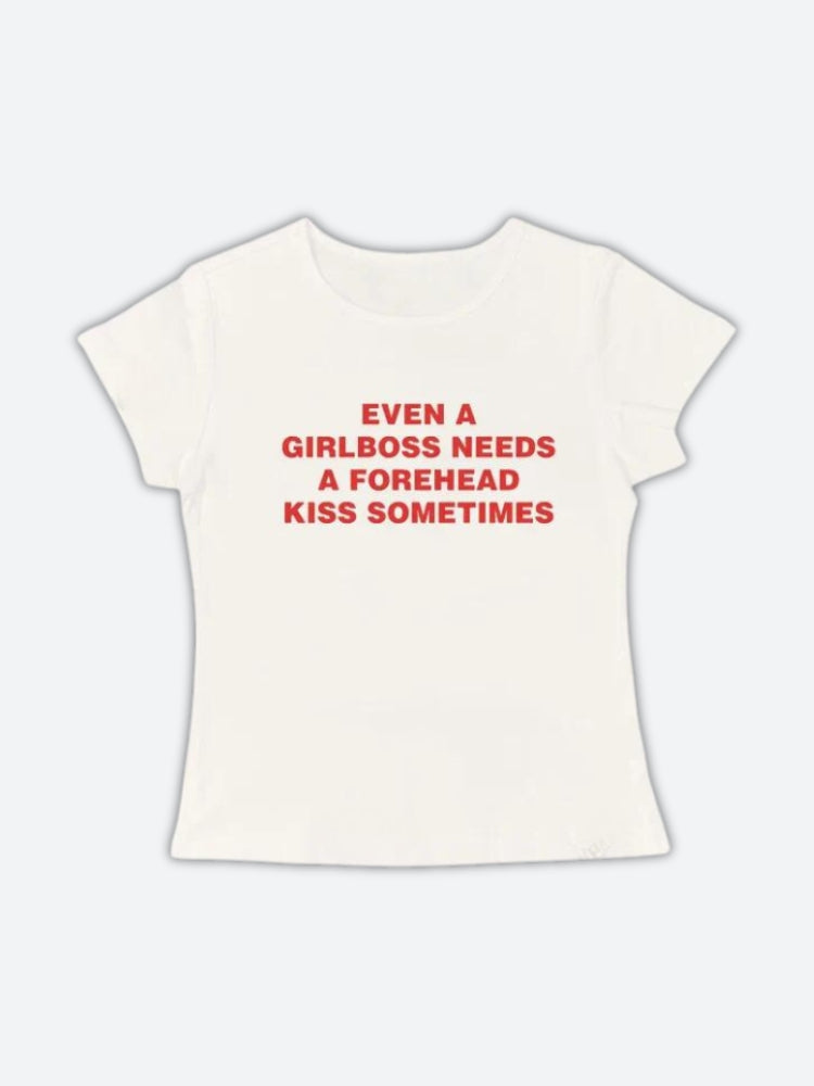 Y2K Girlboss Needs A Forehead Kiss Tee