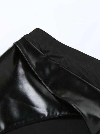 Y2K Goth Asymmetrical Mini Skirt