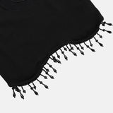 Goth Beaded Crop Top