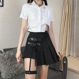 Goth Mini Skirt with Belt